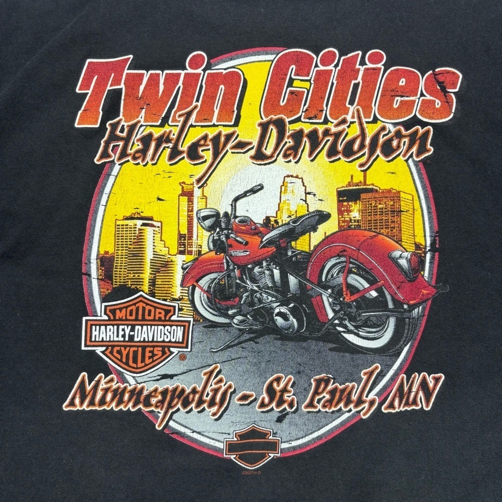 Harley Davidson Shirt Mens Extra Large Vintage Crewneck Tee Eagle Motorcycles